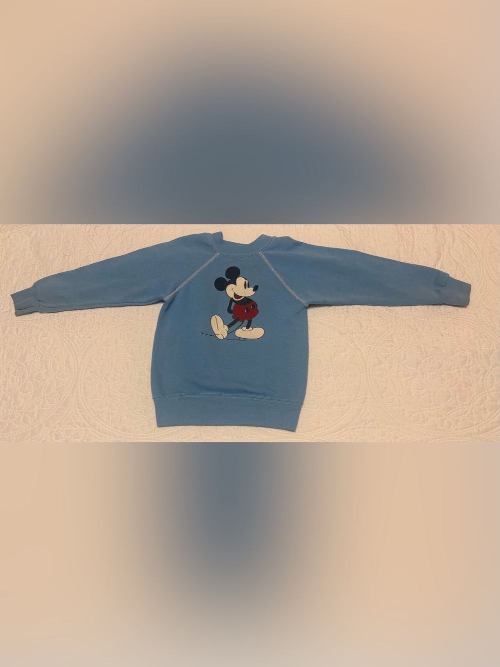 Vintage 70’s Walt Disney Productions Mickey Mouse Raglan Sweatshirt- Size 6-8 Y
